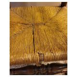 Vintage Wooden Ladder Back Chair with Rush Seat