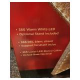 Gold Tinsel LED Star Outdoor Decoration with Stand