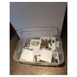 Heritage Village Christmas Village Buildings and Accessories in Storage Tote