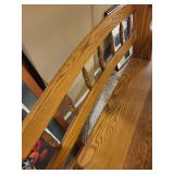 Solid Oak Bench with Decorative Back, 47 Inch Width