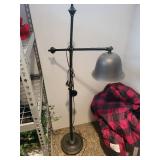 Adjustable Metal Industrial Floor Lamp with Bell Shade