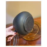 Vintage Fondue Pot Set with Wood Handles and Skewers