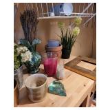 Home Decor Collection with Planters, Candles, Trays, and Decorative Items