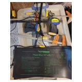 Collection of Assorted Hand Tools, Power Drill, Clamps, and Vivosun Heat Mat