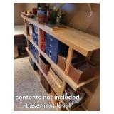 Large Wooden Storage Shelf Unit 73x15x48 Inches