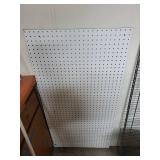 White Pegboard Panel for Wall Storage 48x24 Inch