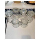 Set of 5 Glass Storage Jars with Clamp Lids