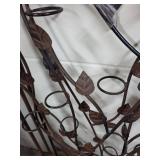 Decorative Metal Garden Trellis with Leaf Motif