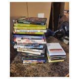 Group of Assorted DVDs and Music CDs