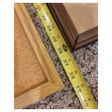 Set of 3 Framed Cork Bulletin Boards Assorted Sizes