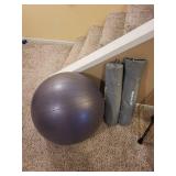 65cm Exercise Ball with 2 Reebok Yoga Mats in Bags