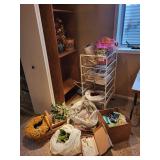 Large Lot of Crafting Supplies and Floral Decor