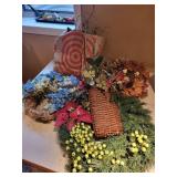 Large Lot of Crafting Supplies and Floral Decor