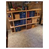 Large Wooden Storage Shelf Unit 73x15x48 Inches