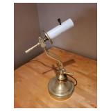 Vintage Adjustable Brass Table Lamp with UL Tag