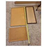 Set of 3 Framed Cork Bulletin Boards Assorted Sizes