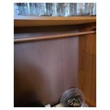 Large Woodgrain Wardrobe Cabinet with Shelves and Drawers, 60x20x72 Inches