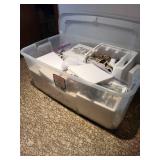 Heritage Village Christmas Village Buildings and Accessories in Storage Tote