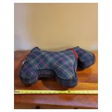 Plaid Scottie Dog Shaped Decorative Pillow