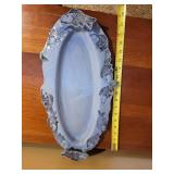 Handcrafted Ceramic Fish Motif Serving Platter, 17 Inch