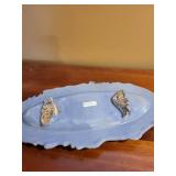 Handcrafted Ceramic Fish Motif Serving Platter, 17 Inch