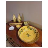 Pacific Rim Handpainted Olive Motif Ceramic Tableware Set