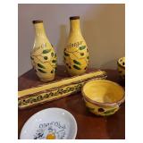 Pacific Rim Handpainted Olive Motif Ceramic Tableware Set