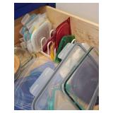 Collection of Glass Food Storage Containers with Lids Assorted Sizes