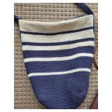 JW Hulme Leather Crossbody Wallet and Knit Shoulder Bag Set