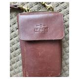 JW Hulme Leather Crossbody Wallet and Knit Shoulder Bag Set