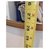 Round Wall Mirror with Gold Frame, 28-Inch Diameter