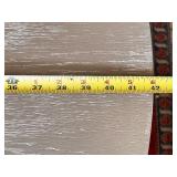 Round Wood Coffee Table with Textured Finish, 42 Inch Diameter