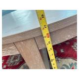 Round Wood Coffee Table with Textured Finish, 42 Inch Diameter