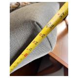 Blue-Gray Upholstered Sectional Sofa with 4 Decorative Pillows