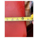 Red Hexagonal Wooden Side Table, 24x25x29 Inches