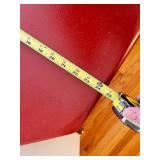 Red Hexagonal Wooden Side Table, 24x25x29 Inches