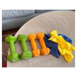 Home Exercise Set with Dumbbells, Resistance Bands, and Yoga Mat