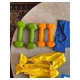 Home Exercise Set with Dumbbells, Resistance Bands, and Yoga Mat