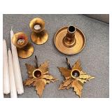Brass Candle Holders with Taper Candles Collection