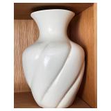 Red Wing USA 1590 Pottery Vase and Folk Art Maple Leaf Letter Holder