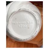 Red Wing USA 1590 Pottery Vase and Folk Art Maple Leaf Letter Holder