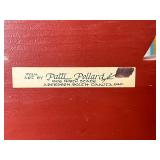 Red Wing USA 1590 Pottery Vase and Folk Art Maple Leaf Letter Holder