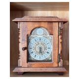 Tempus Fugit Wooden Mantel Clock with Roman Numerals