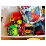 Large Assortment of Preschool and Toddler Toys with Storage Bins