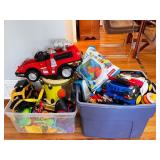 Large Assortment of Preschool and Toddler Toys with Storage Bins