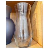 Set of 3 Glass Vases Including Frosted and Clear Styles