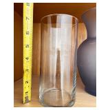Set of 3 Glass Vases Including Frosted and Clear Styles