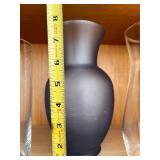 Set of 3 Glass Vases Including Frosted and Clear Styles