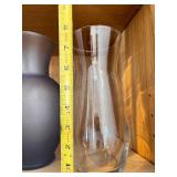 Set of 3 Glass Vases Including Frosted and Clear Styles