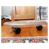 Metal Plant Stand and 15-Inch Rolling Plant Caddy Set